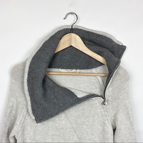 Soft Surroundings Sweaters - SOFT SURROUNDINGS | Ivory & Gray Tunic Cowl Neck